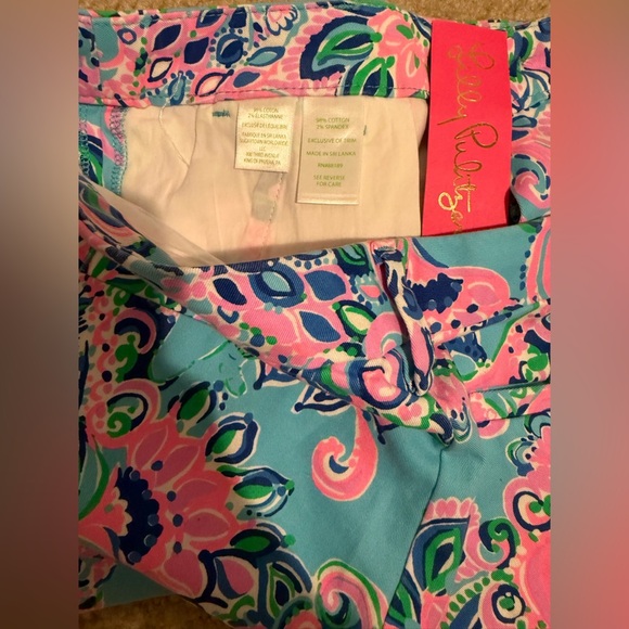 Lilly Pulitzer Callahan Stretch Shorts Blue Horizon Jungle Sunrise Shorts - Picture 4 of 7